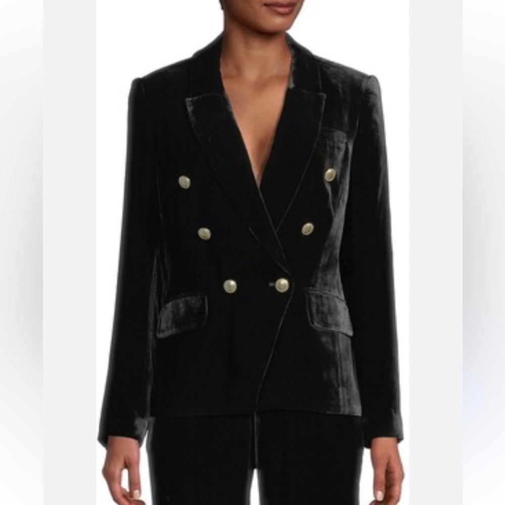 NWT Elie Tahari Black Velvet Blazer - Size 6